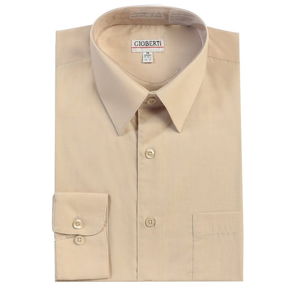Gioberti Men's Long Sleeve Solid Dress Shirt