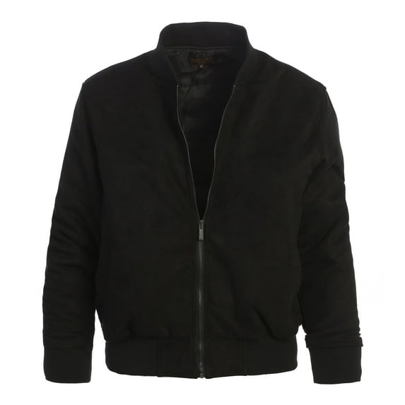 Gioberti Men's Padded Faux Suede Bomber Jacket with Warm Inner Padding