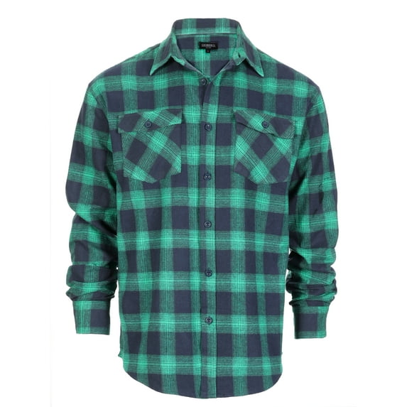 Gioberti Men's Plaid Checkered Brushed Flannel Shirt
