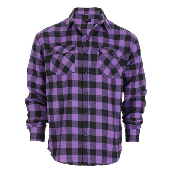Gioberti Men's Plaid Checkered Brushed Flannel Shirt
