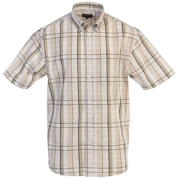 Gioberti Men's Short Sleeve Plaid Shirt