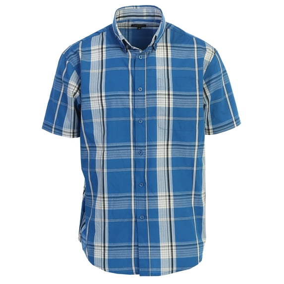 Gioberti Men's Short Sleeve Plaid Shirt