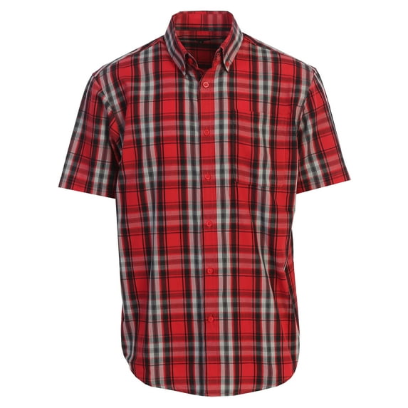 Gioberti Men's Short Sleeve Plaid Shirt