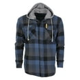 thumbnail image 1 of Gioberti Men's Removable Hoodie 100% Cotton Plaid Checkered Flannel Button Down Shirt, 1 of 5