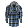 thumbnail image 1 of Gioberti Men's Removable Hoodie 100% Cotton Plaid Checkered Flannel Button Down Shirt, 1 of 5