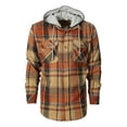 thumbnail image 1 of Gioberti Men's Removable Hoodie 100% Cotton Plaid Checkered Flannel Button Down Shirt, 1 of 4