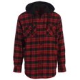 thumbnail image 1 of Gioberti Men's Removable Hoodie Plaid Checkered Flannel Button Down Shirt, 1 of 3