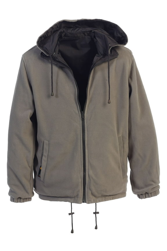 Men's Reversible Rain Jacket with Polar Fleece Lining