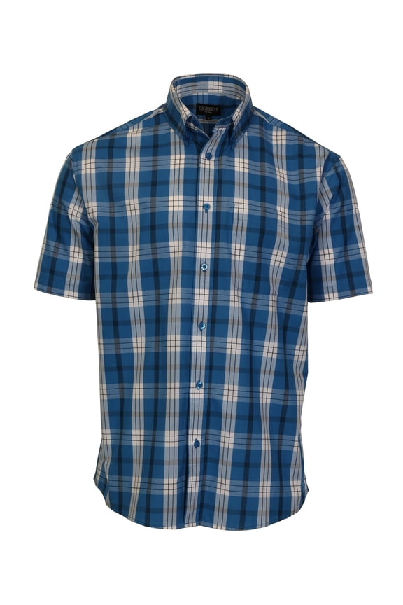 Men's Short Sleeve Plaid Shirt