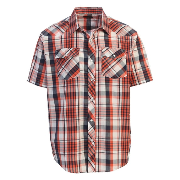 Gioberti Mens Western Cowboy Short Sleeve Shirt with Snap Buttons