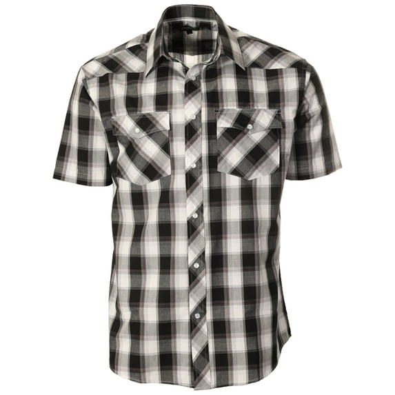 Gioberti Mens Western Cowboy Short Sleeve Shirt with Snap Buttons