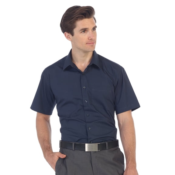Gioberti Men's Short Sleeve Solid Dress Shirt