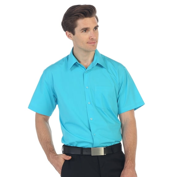 Gioberti Men's Short Sleeve Solid Dress Shirt