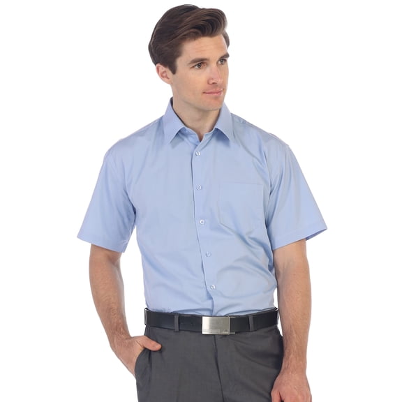 Gioberti Men's Short Sleeve Solid Dress Shirt