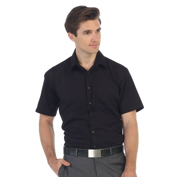 Gioberti Men's Short Sleeve Solid Dress Shirt