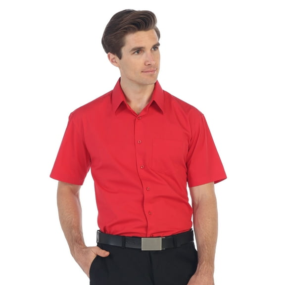 Gioberti Men's Short Sleeve Solid Dress Shirt