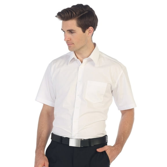 Gioberti Men's Short Sleeve Solid Dress Shirt