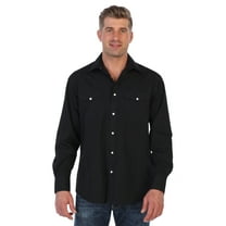 Gioberti Men’s Solid Long Sleeve Western Shirt with Pearl Snap-on Buttons