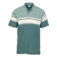thumbnail image 1 of Gioberti Men's Stripe Short Sleeve Polo W/ Chest Pocket Color: Olive Size: 2XL, 1 of 4