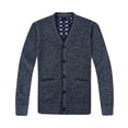 thumbnail image 1 of Gioberti Men's Knitted V-Neck Button Down Cardigan Sweater with Flannel Lining and Pockets, 1 of 4