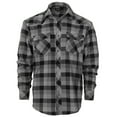 thumbnail image 1 of Gioberti Men's Western Brushed Flannel Plaid Checkered Shirt w/ Snap-on Button, 1 of 5