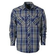 thumbnail image 1 of Gioberti Men's Western Plaid Long Sleeve Shirt with Pearl Snap-on, 1 of 4
