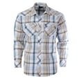 thumbnail image 1 of Gioberti Men's Western Plaid Long Sleeve Shirt with Pearl Snap-on, 1 of 3