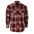 thumbnail image 1 of Gioberti Men's Western Plaid Long Sleeve Shirt with Pearl Snap-on, 1 of 4