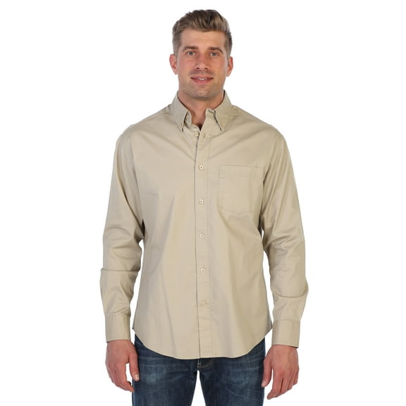Gioberti Mens 100% Cotton Long Sleeve Casual Twill Oxford Shirt