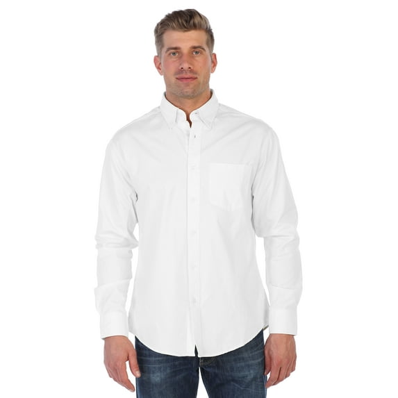 Gioberti Mens 100% Cotton Long Sleeve Casual Twill Oxford Shirt