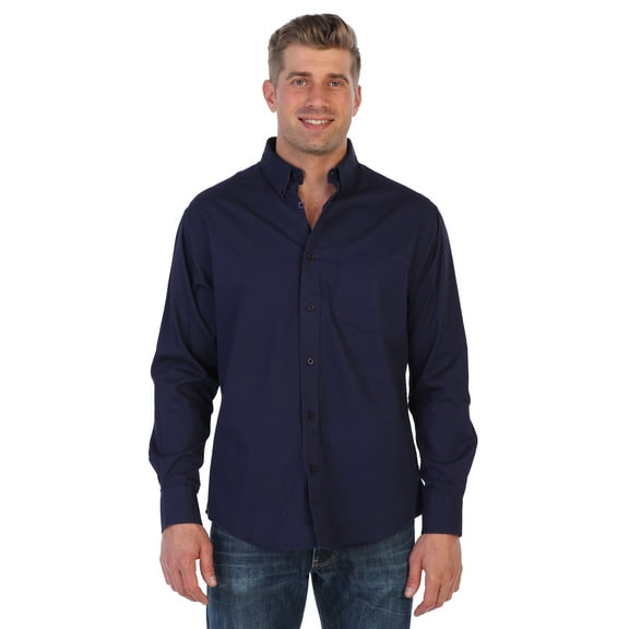 Gioberti Mens 100% Cotton Long Sleeve Casual Twill Oxford Shirt