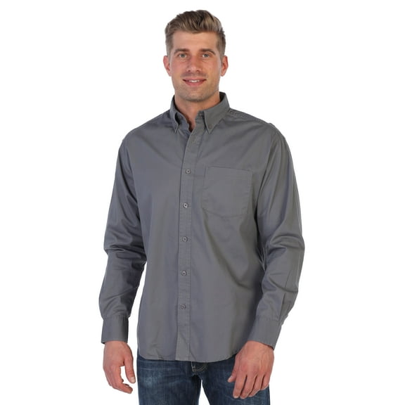 Gioberti Mens 100% Cotton Long Sleeve Casual Twill Oxford Shirt