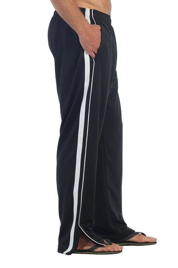 Mens Athletic Track Pants with Zip Bottom