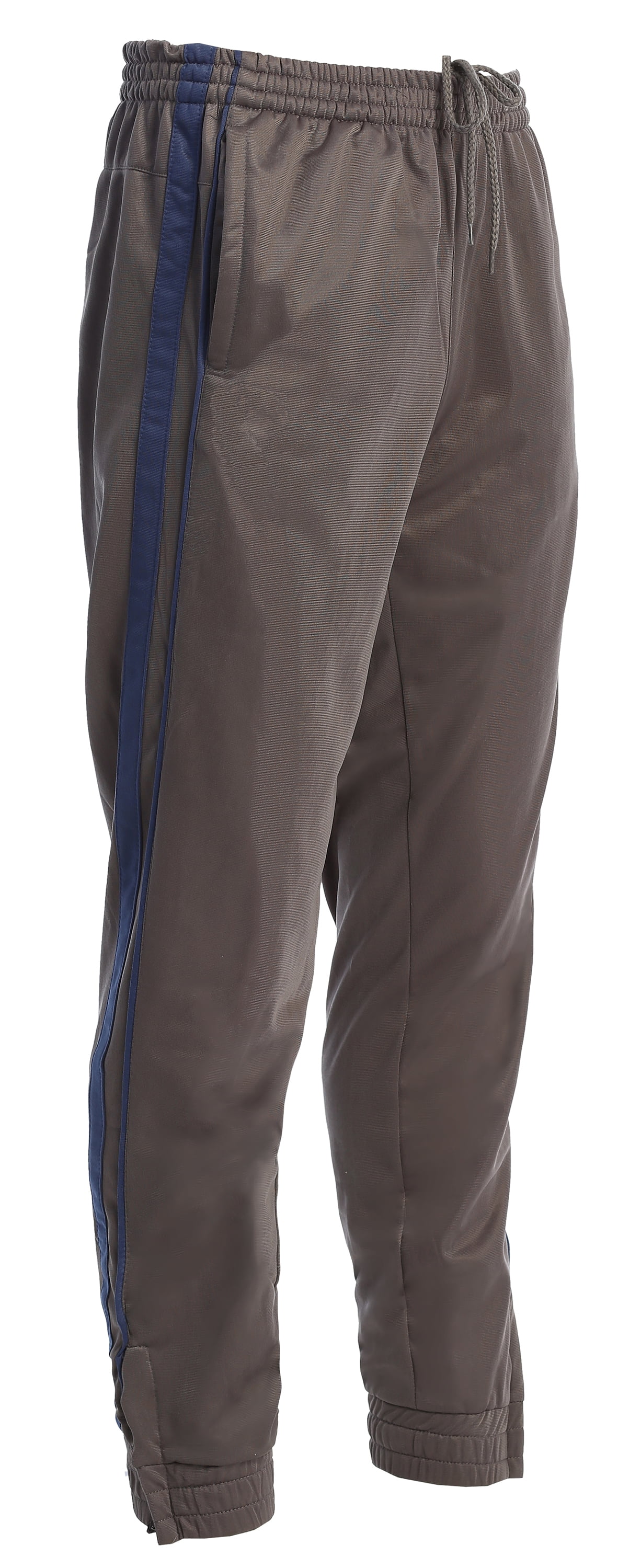 Gioberti Mens Athletic Track Pants With Ribbed Zipper Ankle Cuff