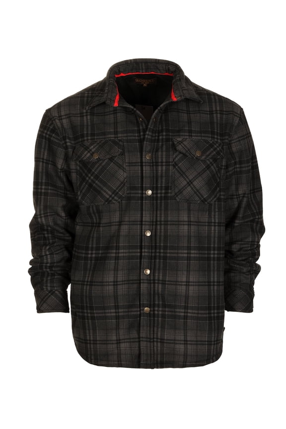 Mens Checkered Flannel Jacket With Velvet Underlining