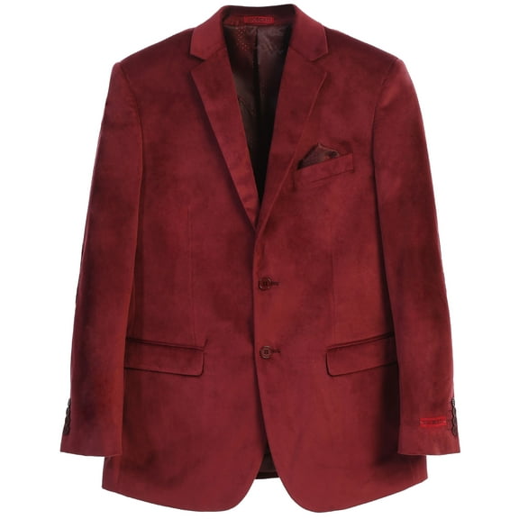 Gioberti Mens Formal Super Soft Velvet Blazer Jacket