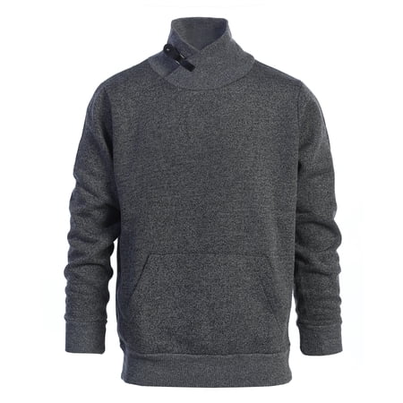 Gioberti Mens Knitted Turtleneck Collar Pullover Sweater with Soft Brushed Flannel Lining