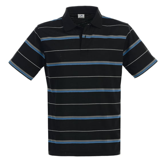 Gioberti Mens Club Stripe Polo Shirt - Short Sleeve, Regular Fit, Yarn Dye
