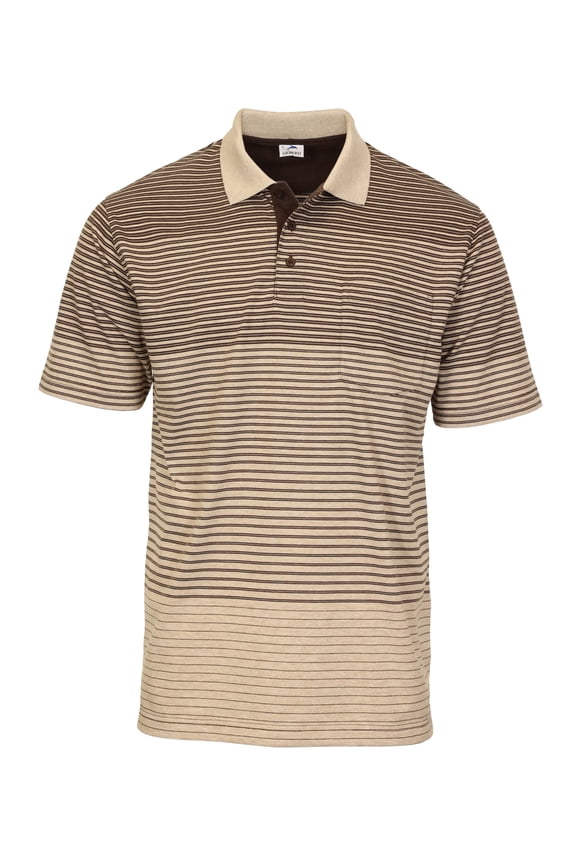 Mens Multiple Stripe Polo Shirt with Pocket