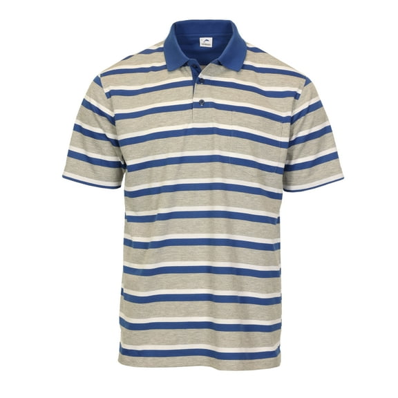 Gioberti Mens Multiple Stripe Polo Shirt with Pocket