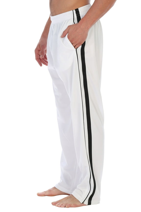 Mens Athletic Track Pants with Zip Bottom
