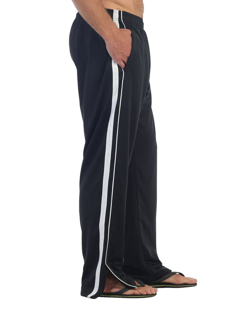 Gioberti Men's Polyester Athletic Track Pants, Elastic Waist, Zip