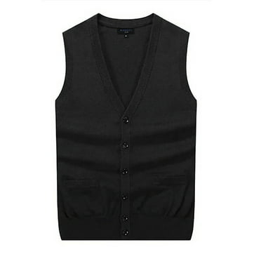 Gioberti Mens V-Neck Button Down Knitted Cardigan Vest