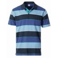 thumbnail image 1 of Gioberti Mens Wide Striped Polo Shirt - Contrasting Collar Short Sleeve Yarn Dye, 1 of 5
