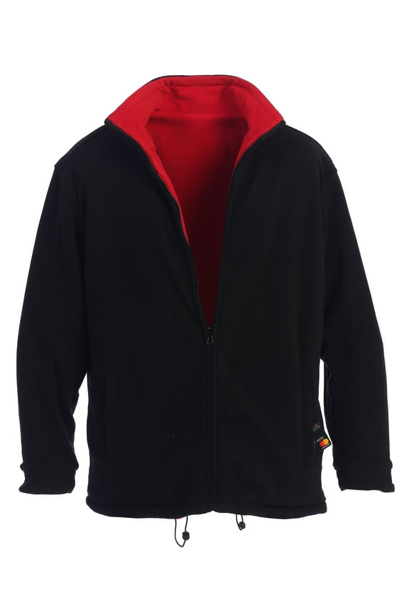 Mens Zip Up Reversible Polar Fleece Heavy Jacket