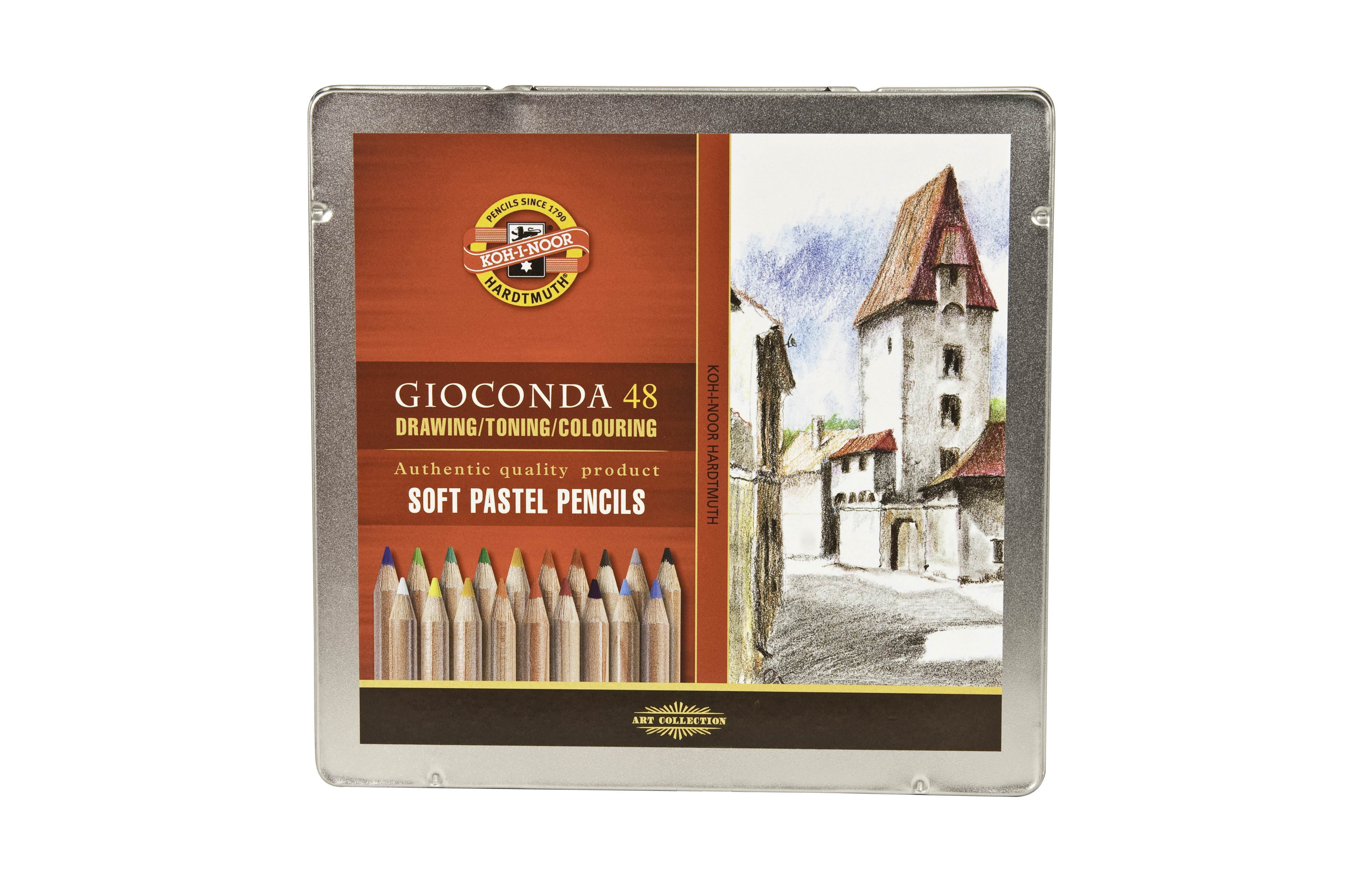 Gioconda Pastel Pencil Set, 48 Piece, Assorted Colors in a Tin