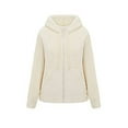 thumbnail image 1 of Giolshon Women Fleece Jacket, Spring and Fall Fashion Fluffy Short Fuzzy Hood Faux Fur Cardigan Coat, 1 of 6