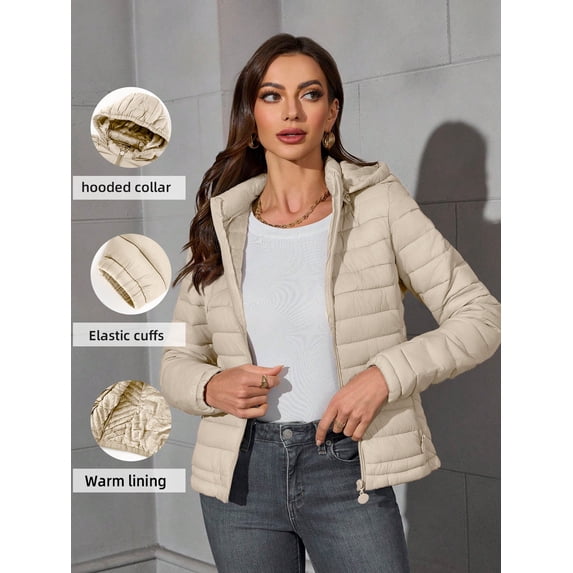 Giolshon Women's Quilted Lightweight Jacket Puffer Coat Women Bubble for Fall and Winter