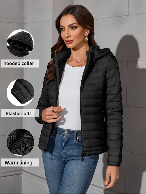 Women's Quilted Lightweight Jacket Puffer Coat Women Bubble for Fall and Winter