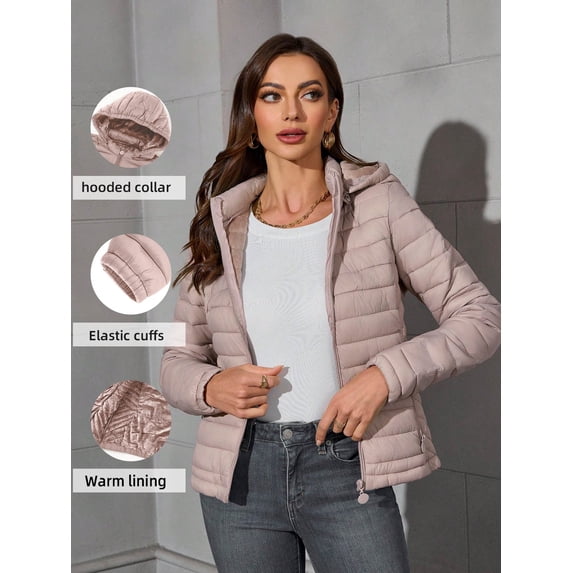 Giolshon Women's Quilted Lightweight Jacket Puffer Coat Women Bubble for Fall and Winter